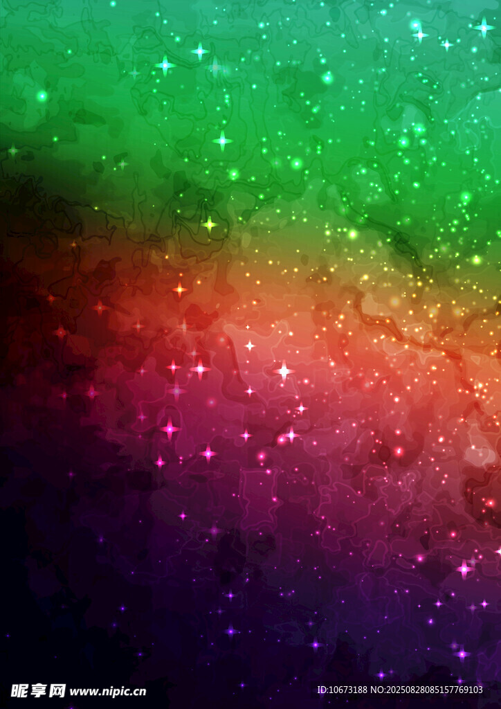 梦幻多彩星空背景图