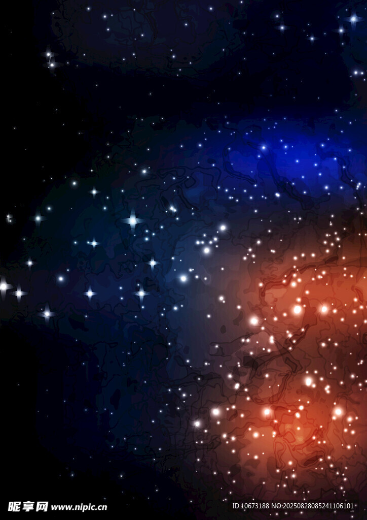 梦幻星空粒子背景图