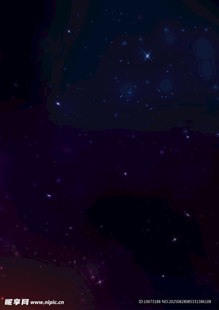 梦幻星空夜景图