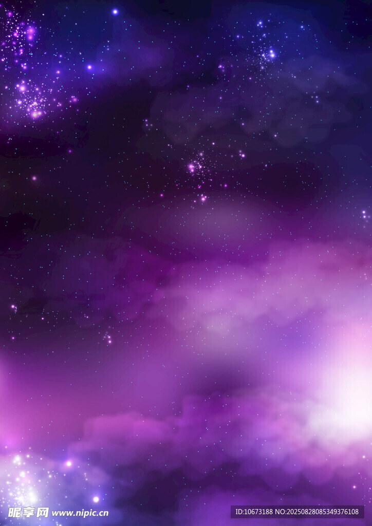 梦幻紫色星空背景图