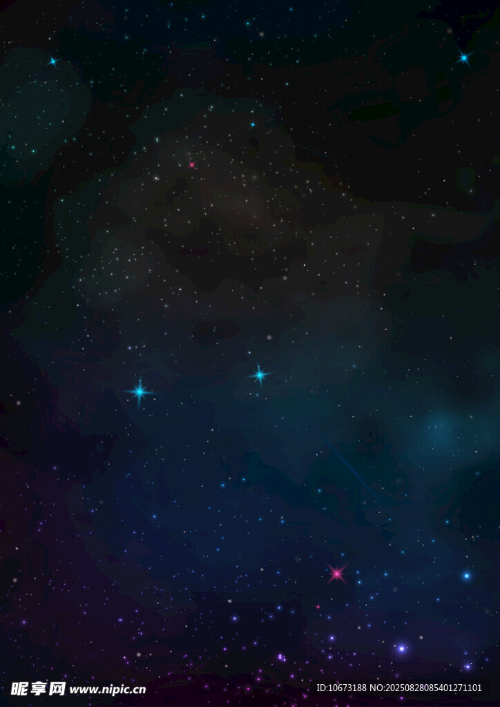 深邃星空下的梦幻宇宙景象