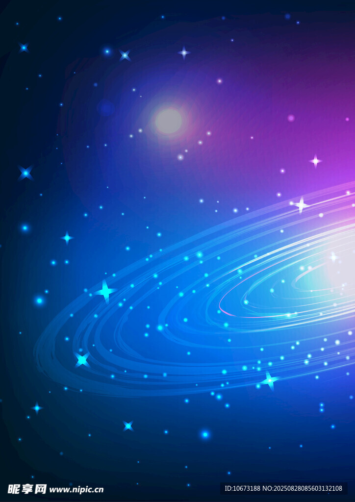 梦幻绚丽的宇宙星空图景