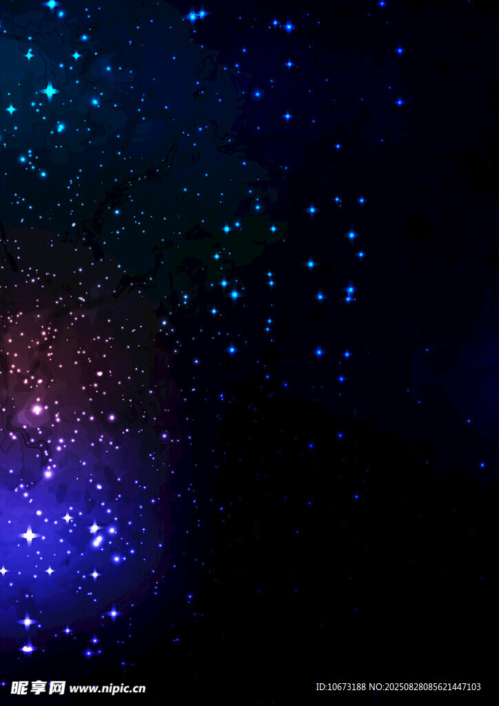 梦幻闪烁星空背景图案