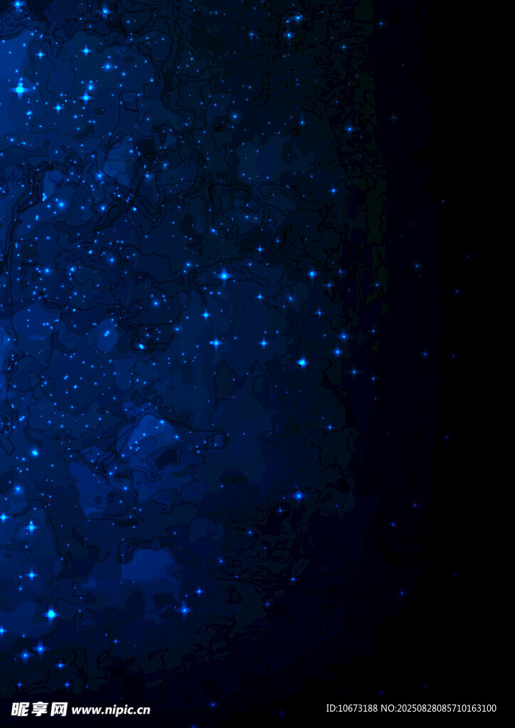 梦幻蓝色星空背景图