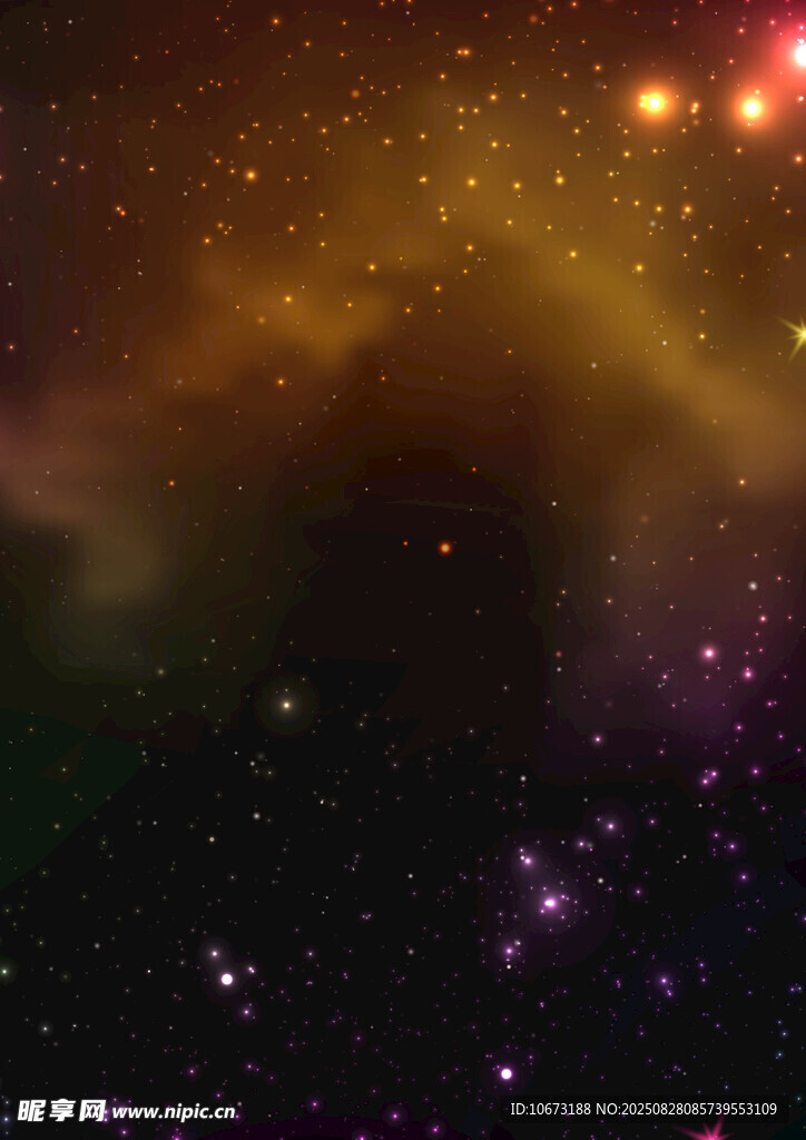 梦幻绚丽的宇宙星空图景
