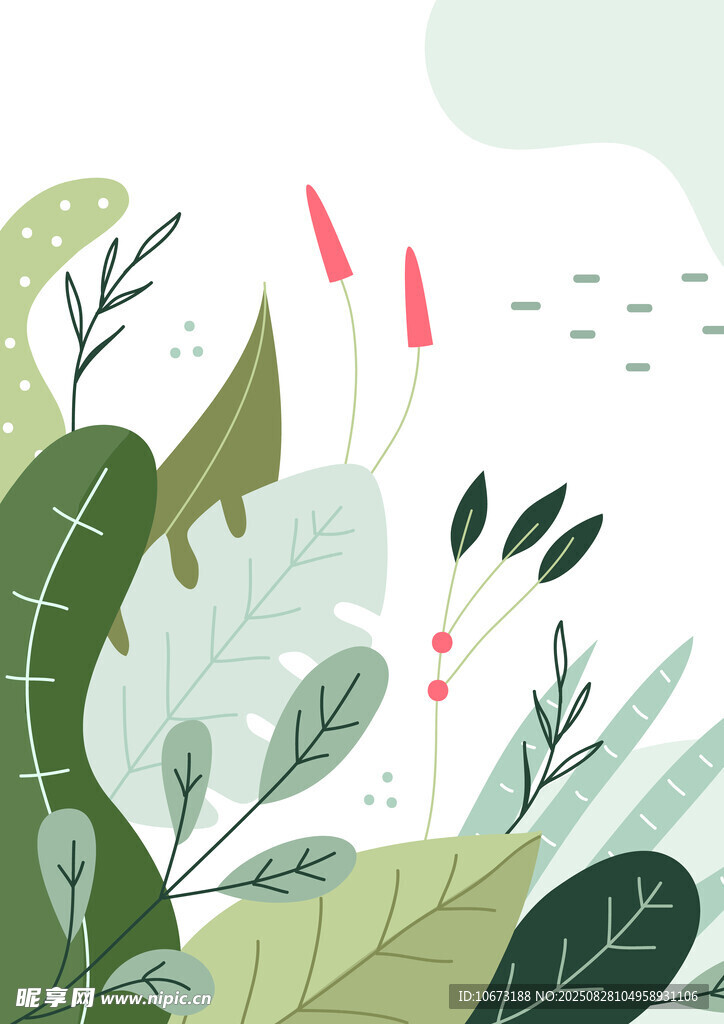 清新植物插画