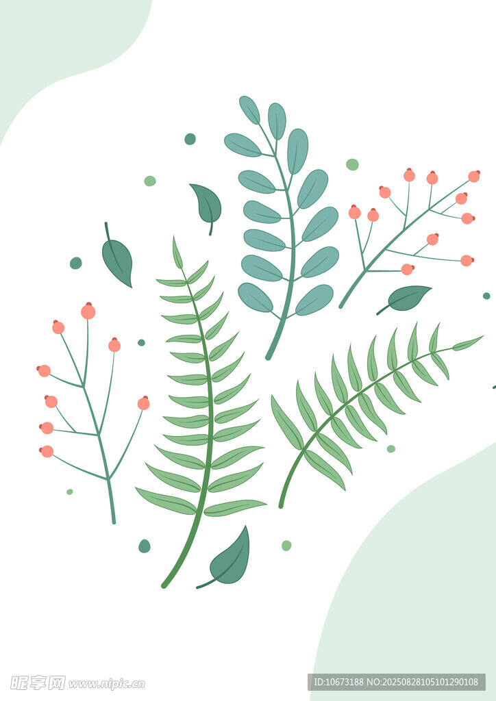清新绿植插画