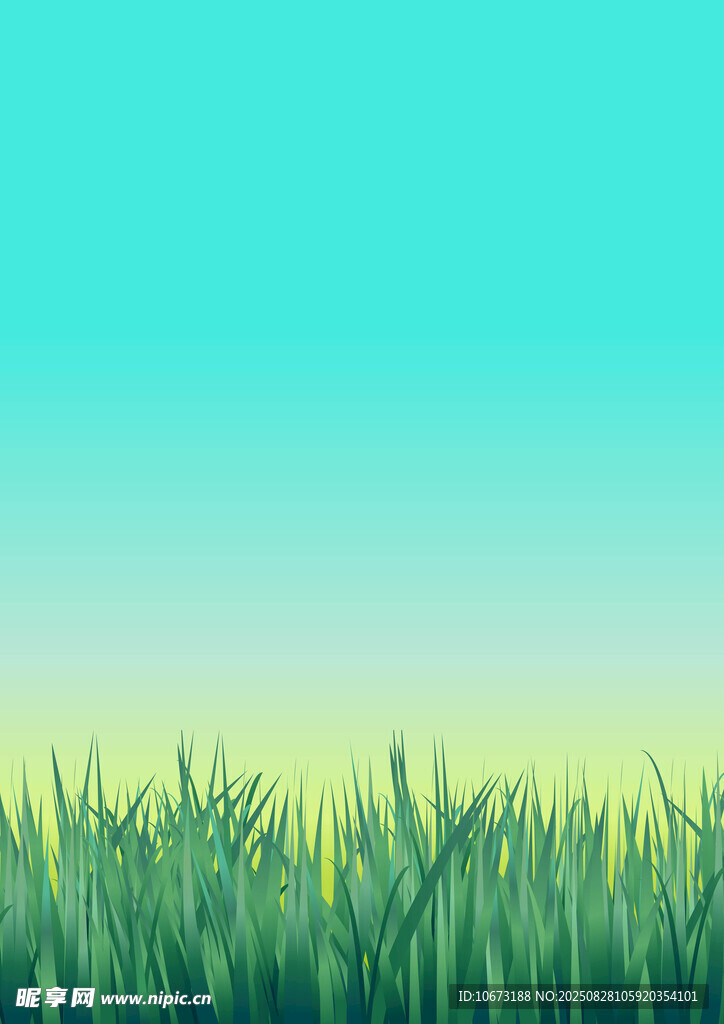 翠绿草地清新自然风景