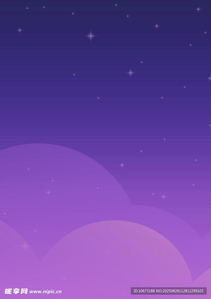 梦幻紫色星空山丘背景图