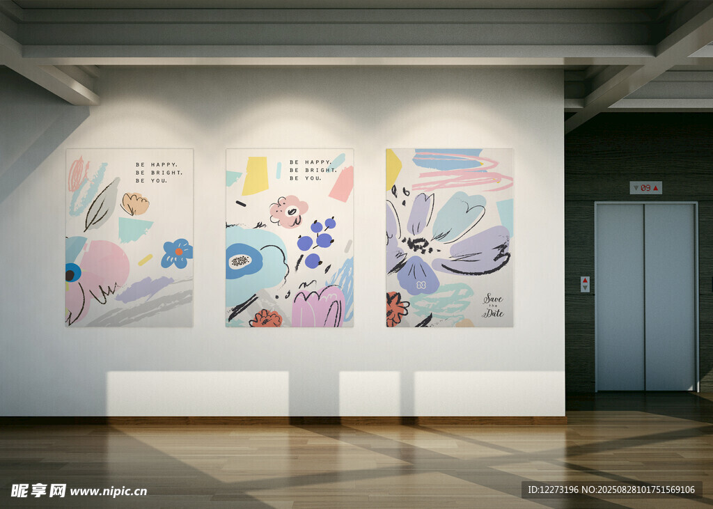 室内艺术画作展示