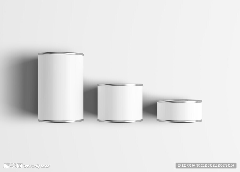 白色圆柱容器展示图