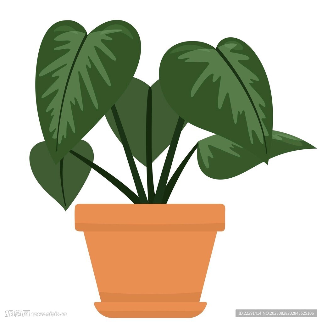 盆栽绿植卡通