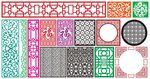 窗花 镂空花纹 屏风 隔断雕花