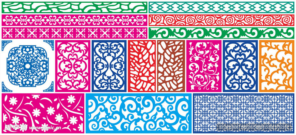 窗花 镂空花纹 屏风 隔断雕花