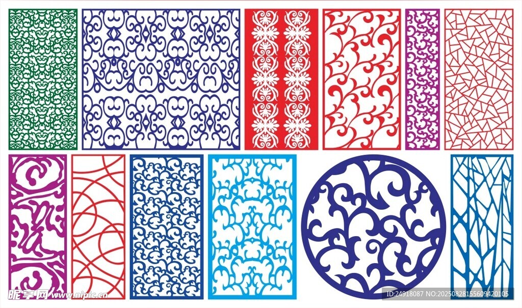 窗花 镂空花纹 屏风 隔断雕花