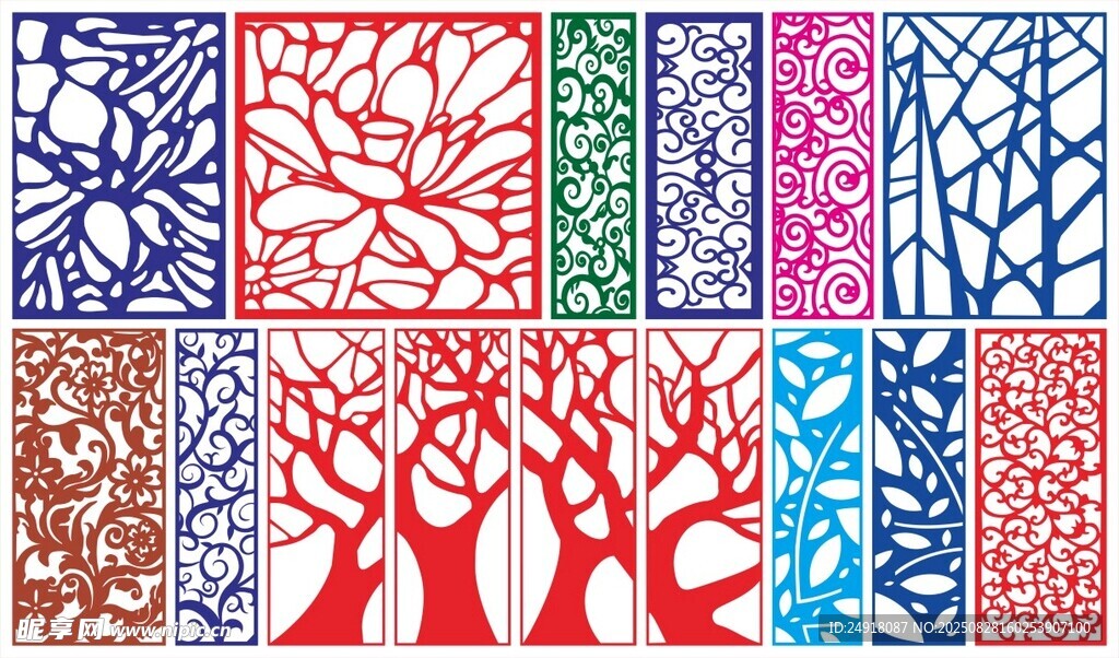 窗花 镂空花纹 屏风 隔断雕花