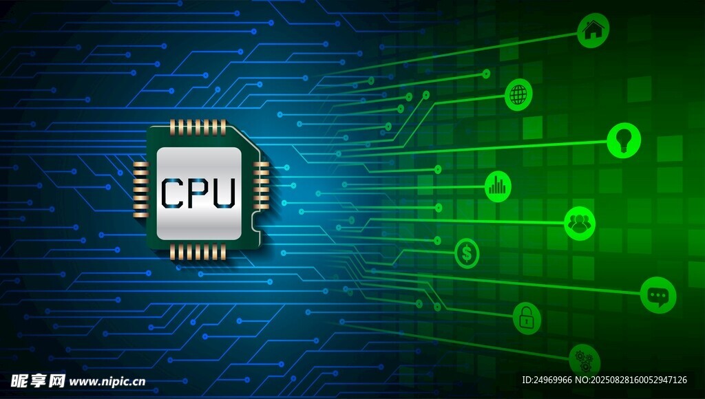CPU芯片与科技线路图