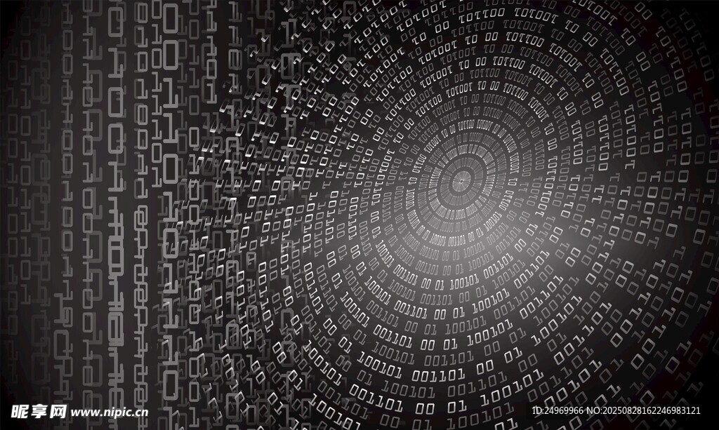 数字代码构成的科技背景