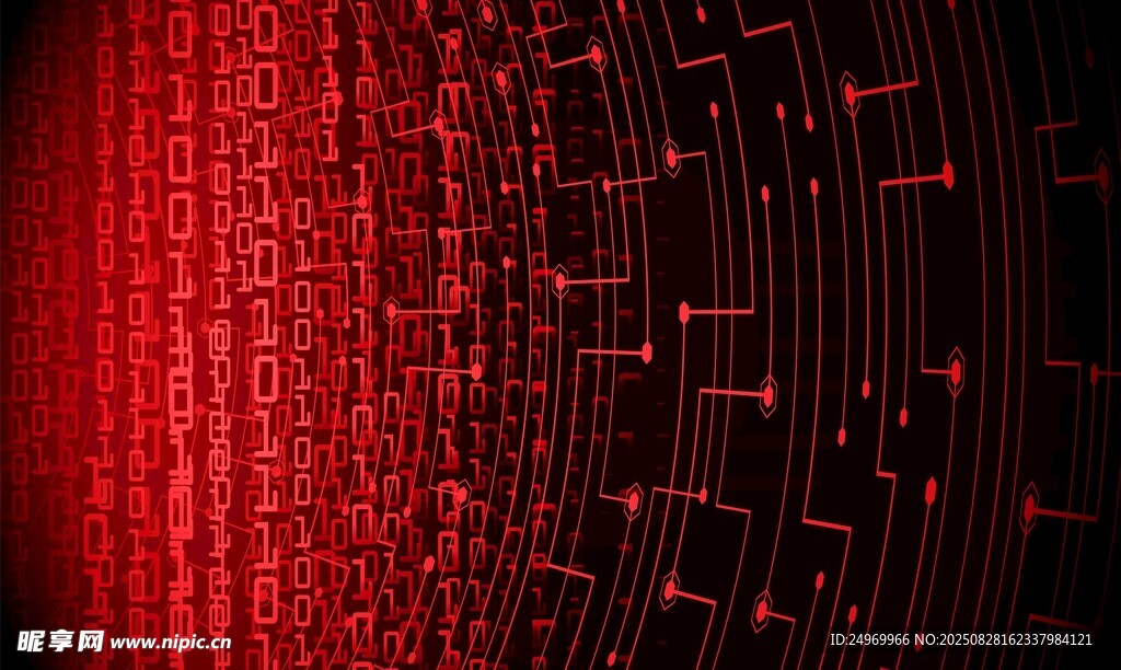 红色数字代码背景图