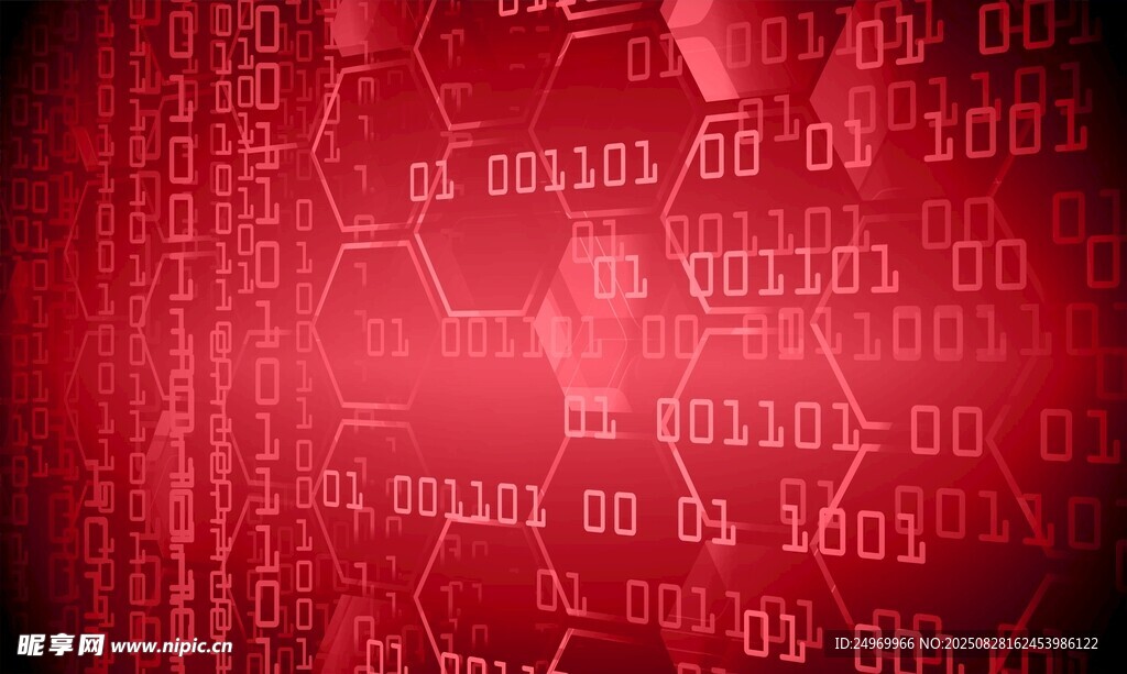 红色数字代码背景图