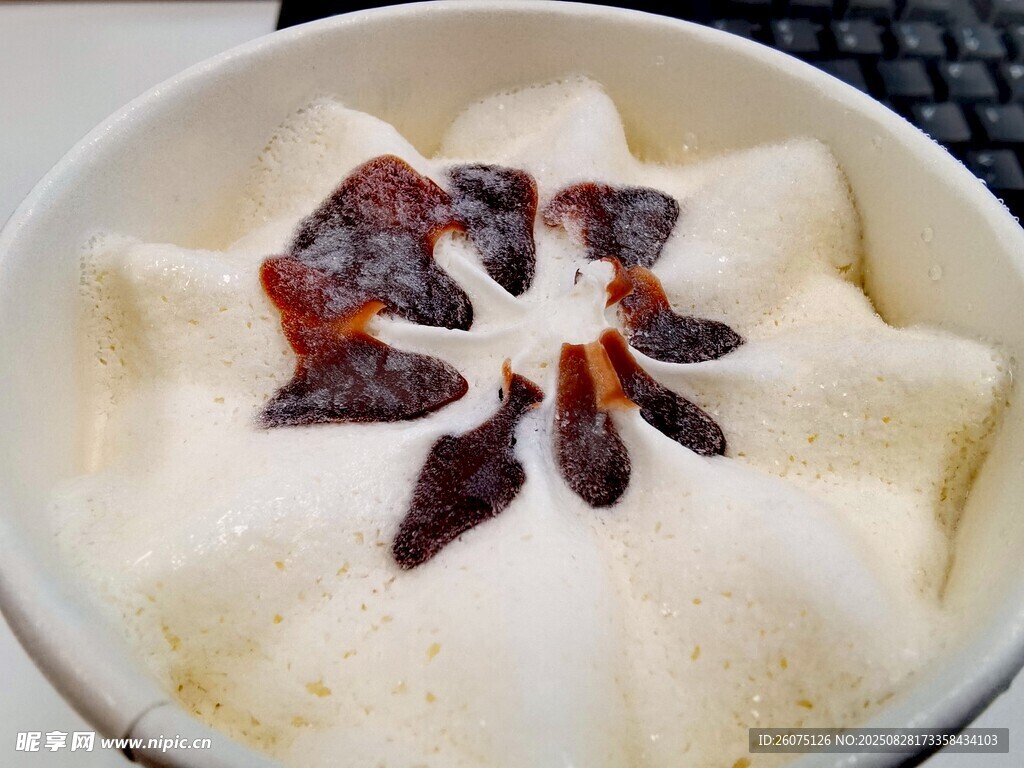 巧克力点缀的美味奶油冰淇淋
