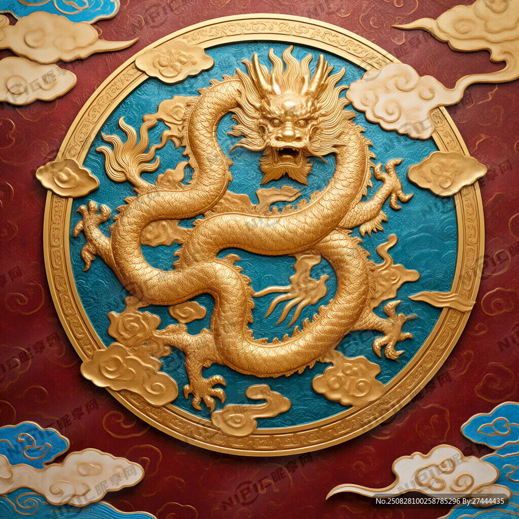 金色浮雕 传统中国风格