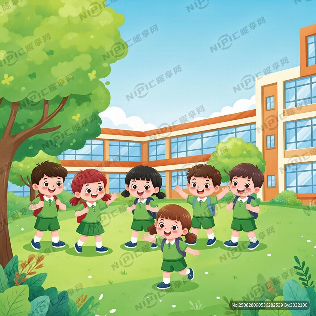 幼儿园开学典礼 绿色风格