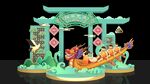 中式龙凤主题节日装饰摆件
