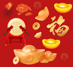 中国风鎏金素材
