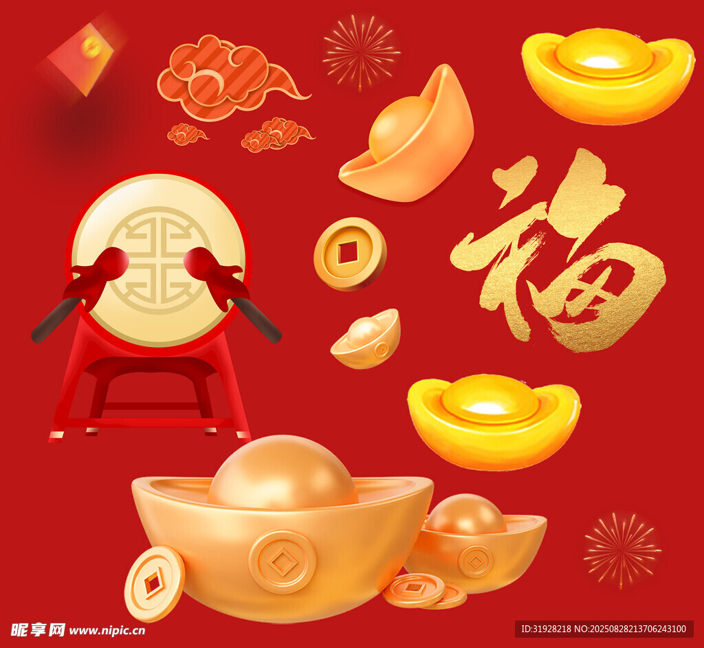 中国风鎏金素材