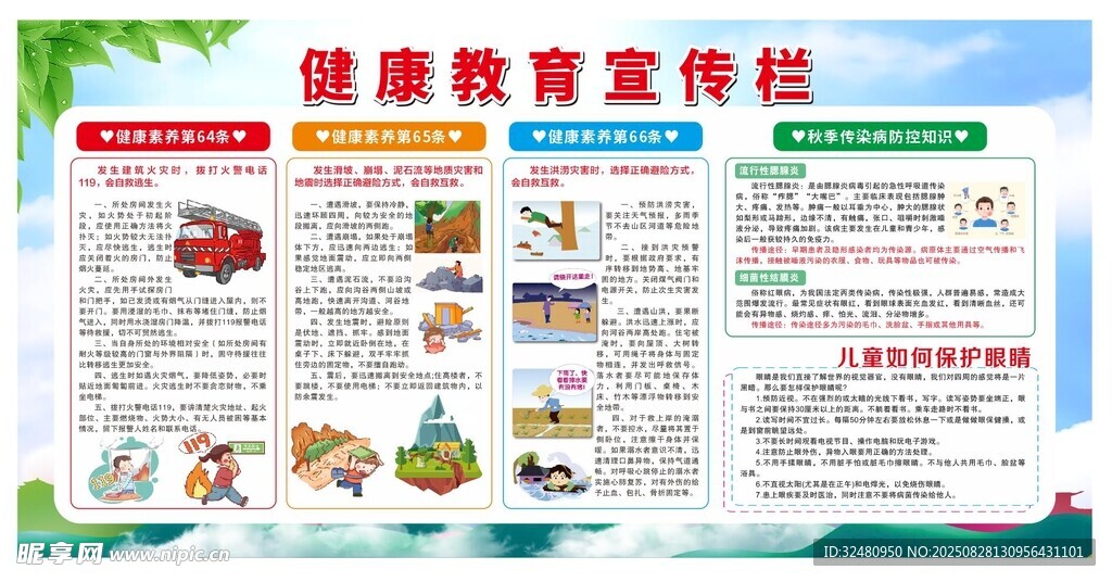 健康教育宣传栏内容展示