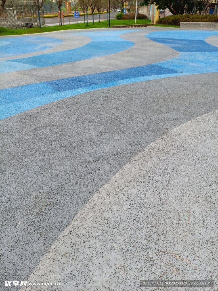 彩色拼接地面景观