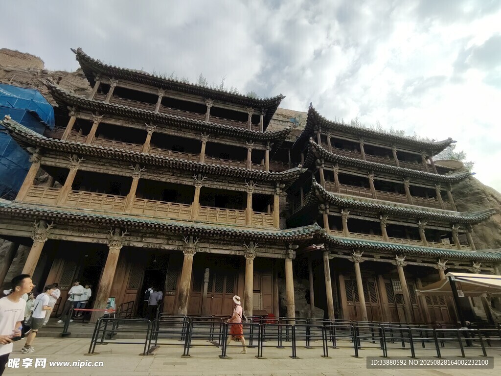 云岗石窟古建筑