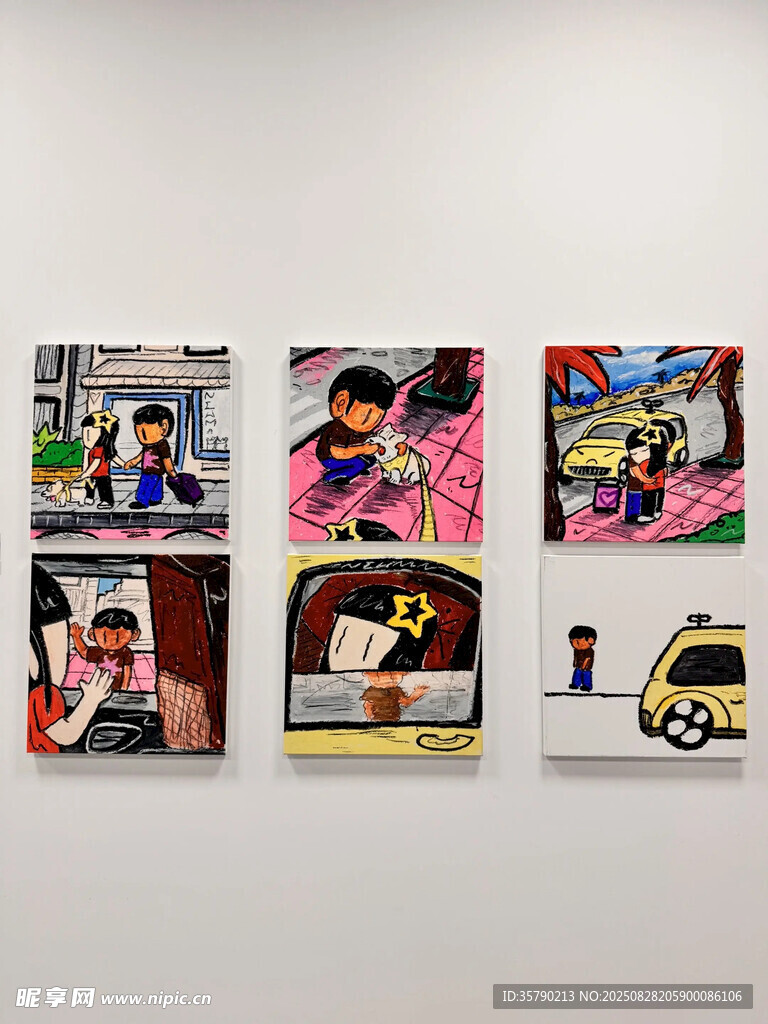 多彩艺术画作展示