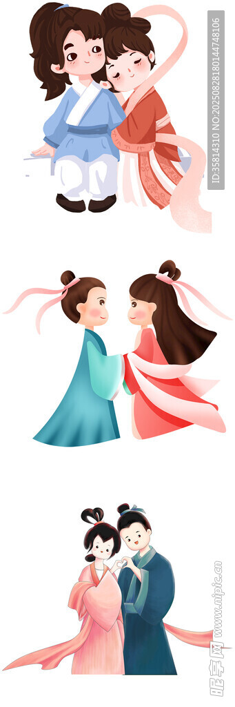 浪漫情侣甜蜜互动瞬间