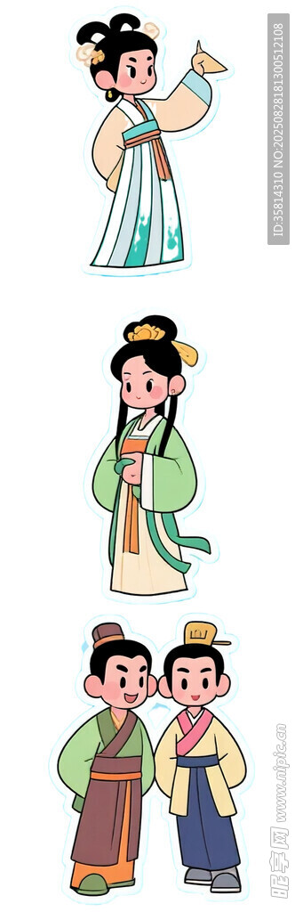 古代人物形象插画