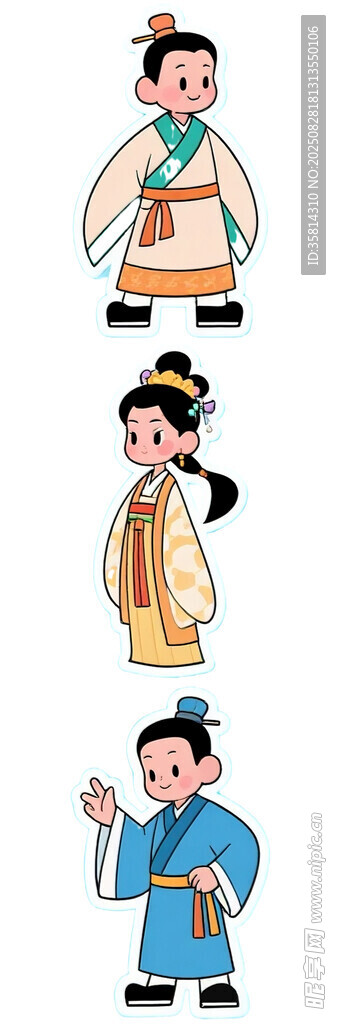 古代人物形象插画
