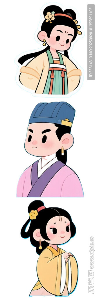 古代人物卡通形象集合