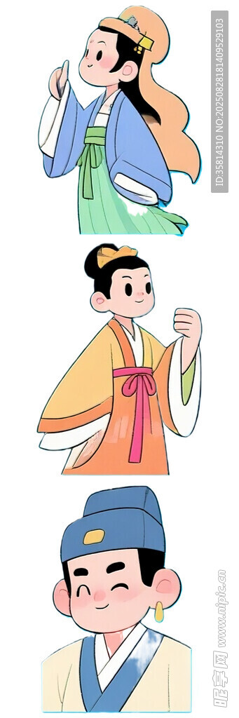 古代人物形象插画