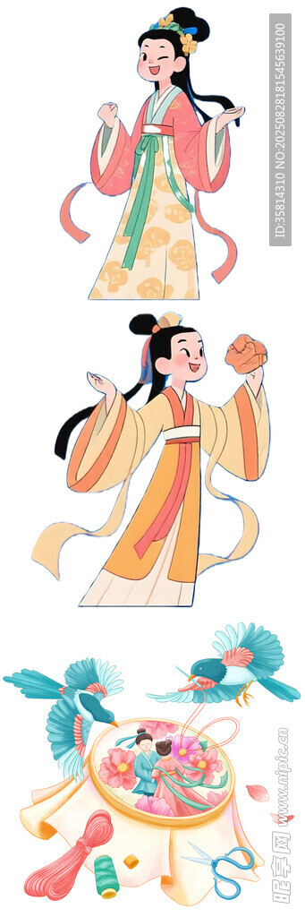 古典仙女插画灵动飘逸