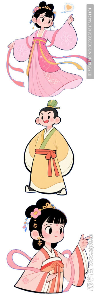 古代服饰人物插画