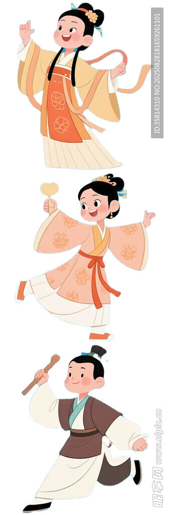 古代戏曲人物多样姿态