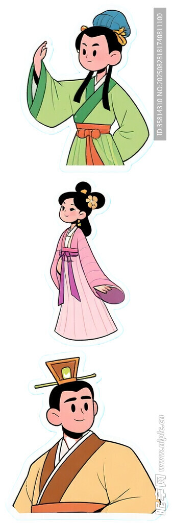 古代人物服饰造型展示