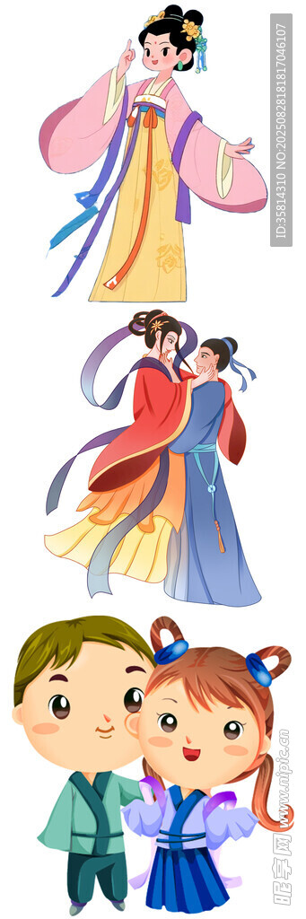 传统神话人物与卡通形象