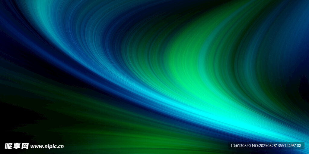 梦幻蓝绿渐变流动背景图