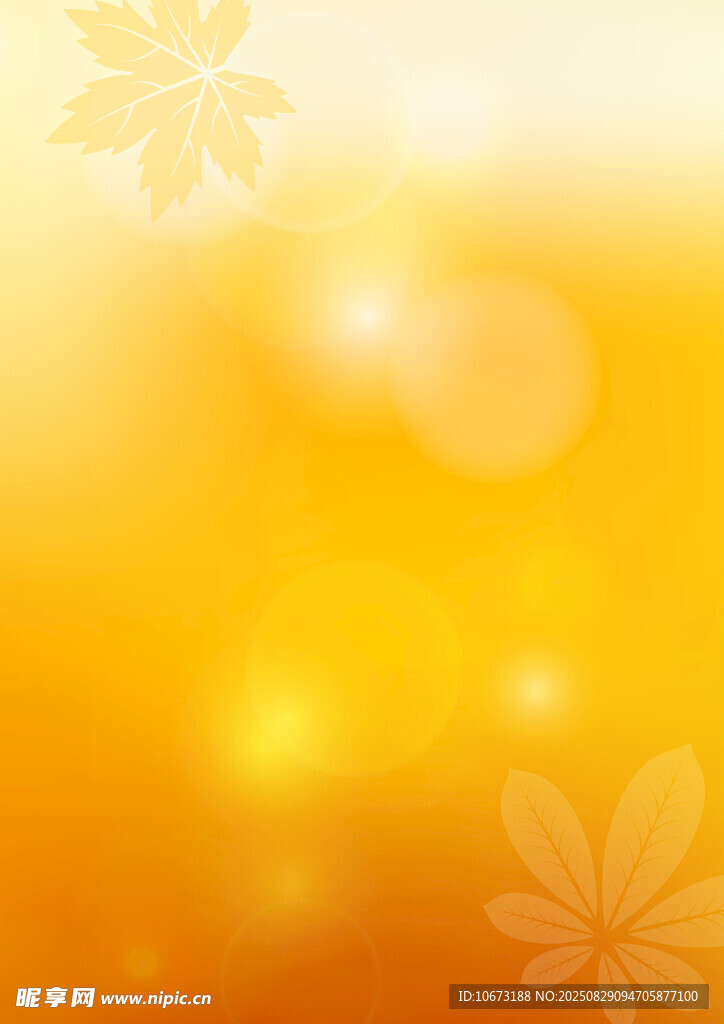 金黄梦幻花卉背景图