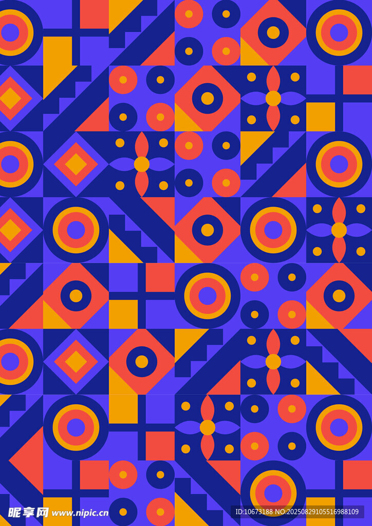 多彩几何图案背景纹理