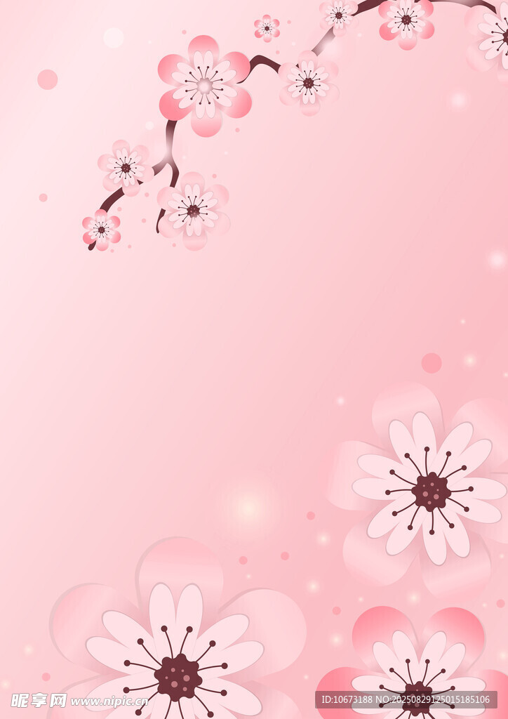 粉色樱花背景图