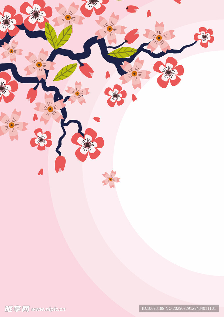 粉色樱花背景图