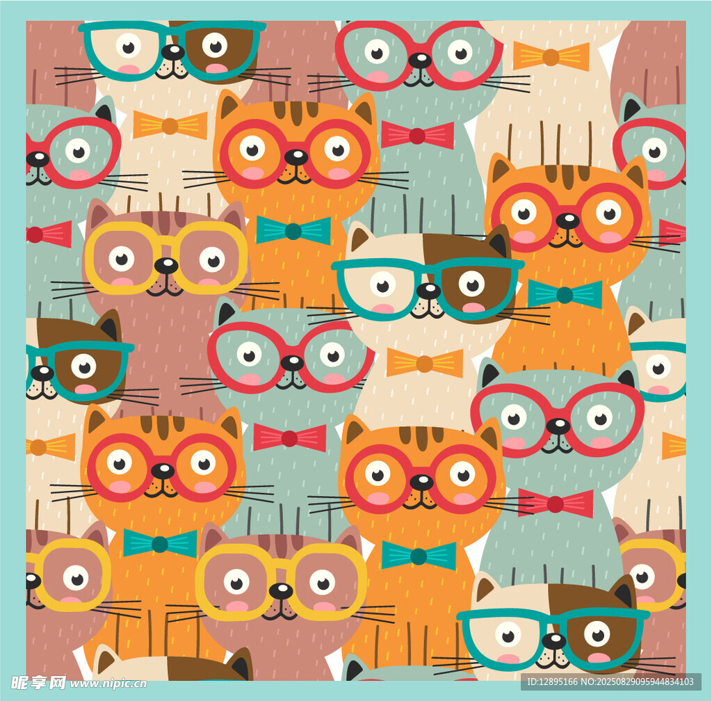 可爱猫头鹰图案背景